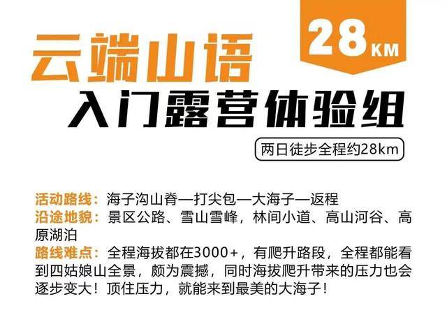 正在报名|2023第二届四姑娘山徒步露营大会8月19日开幕,名额有限额满即止(图17)